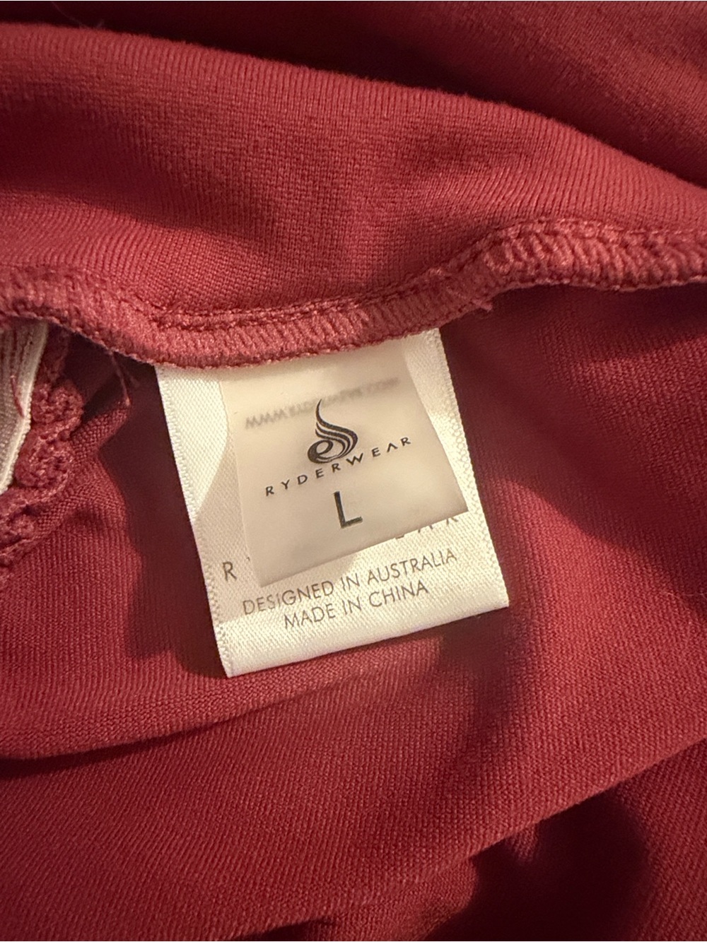 Ryderwear Maroon NKD HIGH WAISTED SCRUNCH SHORTS size Large - Picture 4 of 4